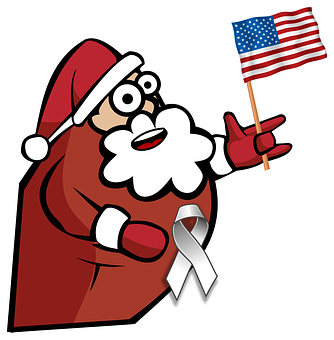 Patriotic Santa Claus Sticker PNG