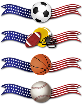 Patriotic Sports Banner PNG