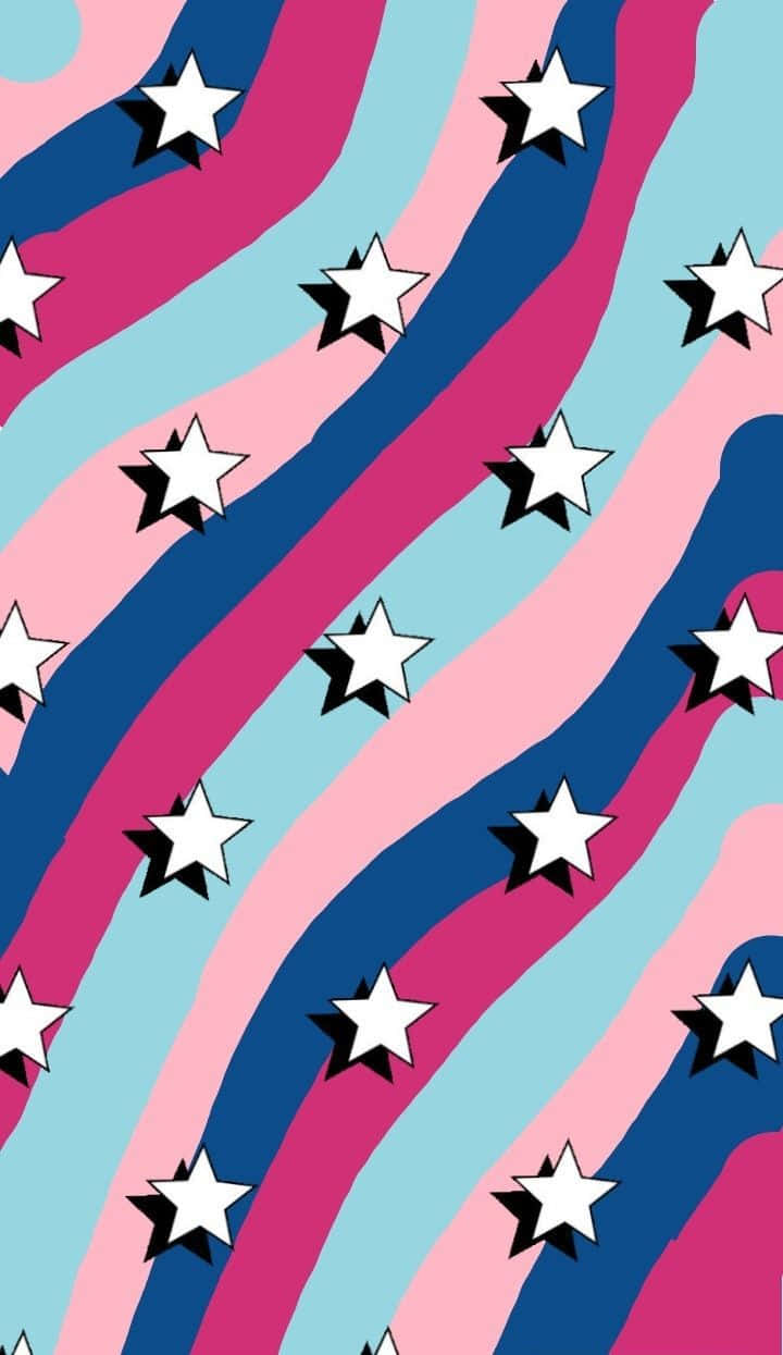 Patriotic Starsand Stripes Pattern Wallpaper