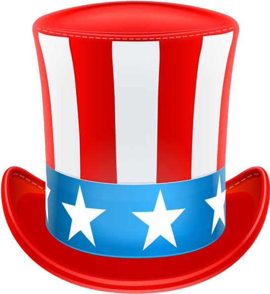 Patriotic Top Hat Graphic PNG