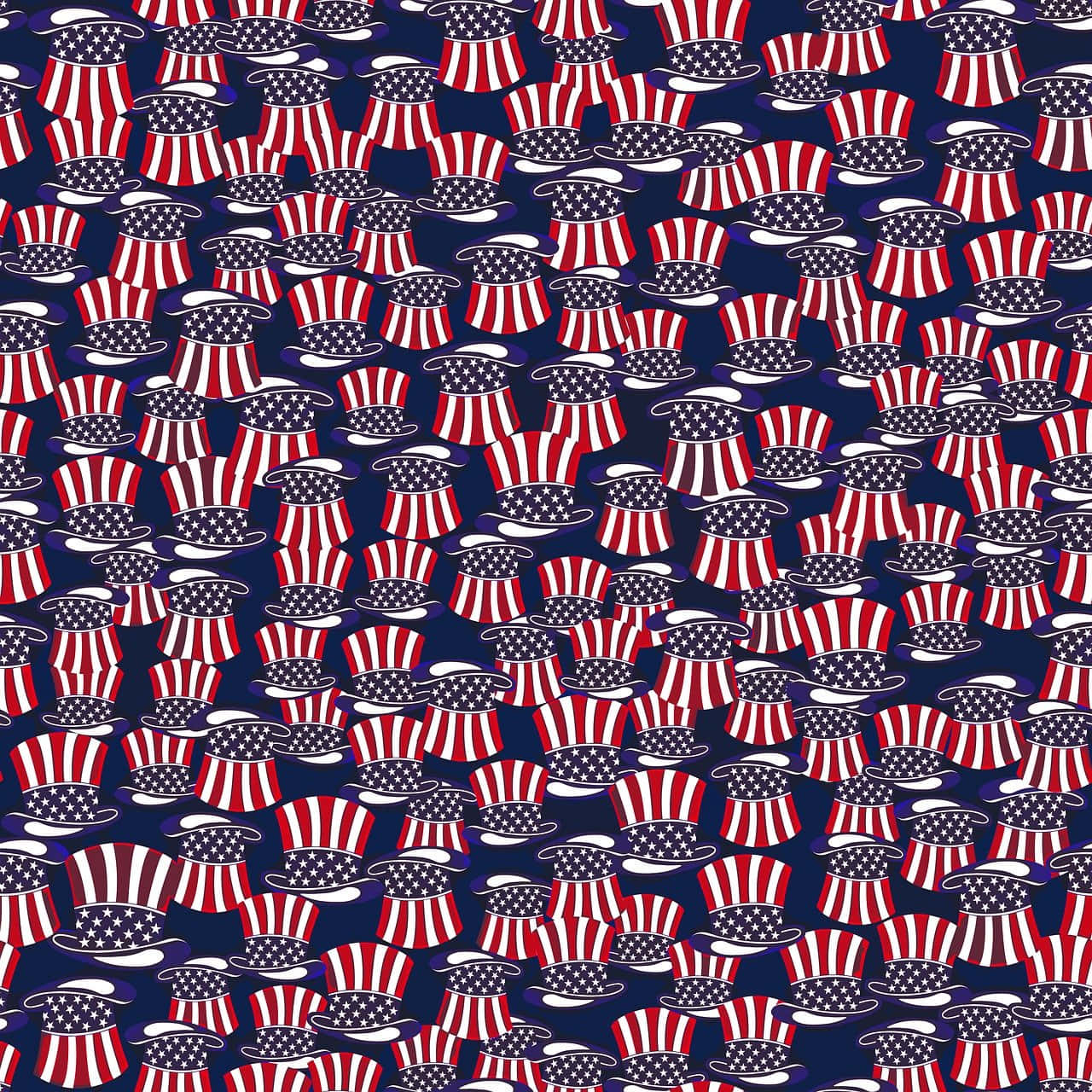 Patriotic U F O Pattern4th July Wallpaper