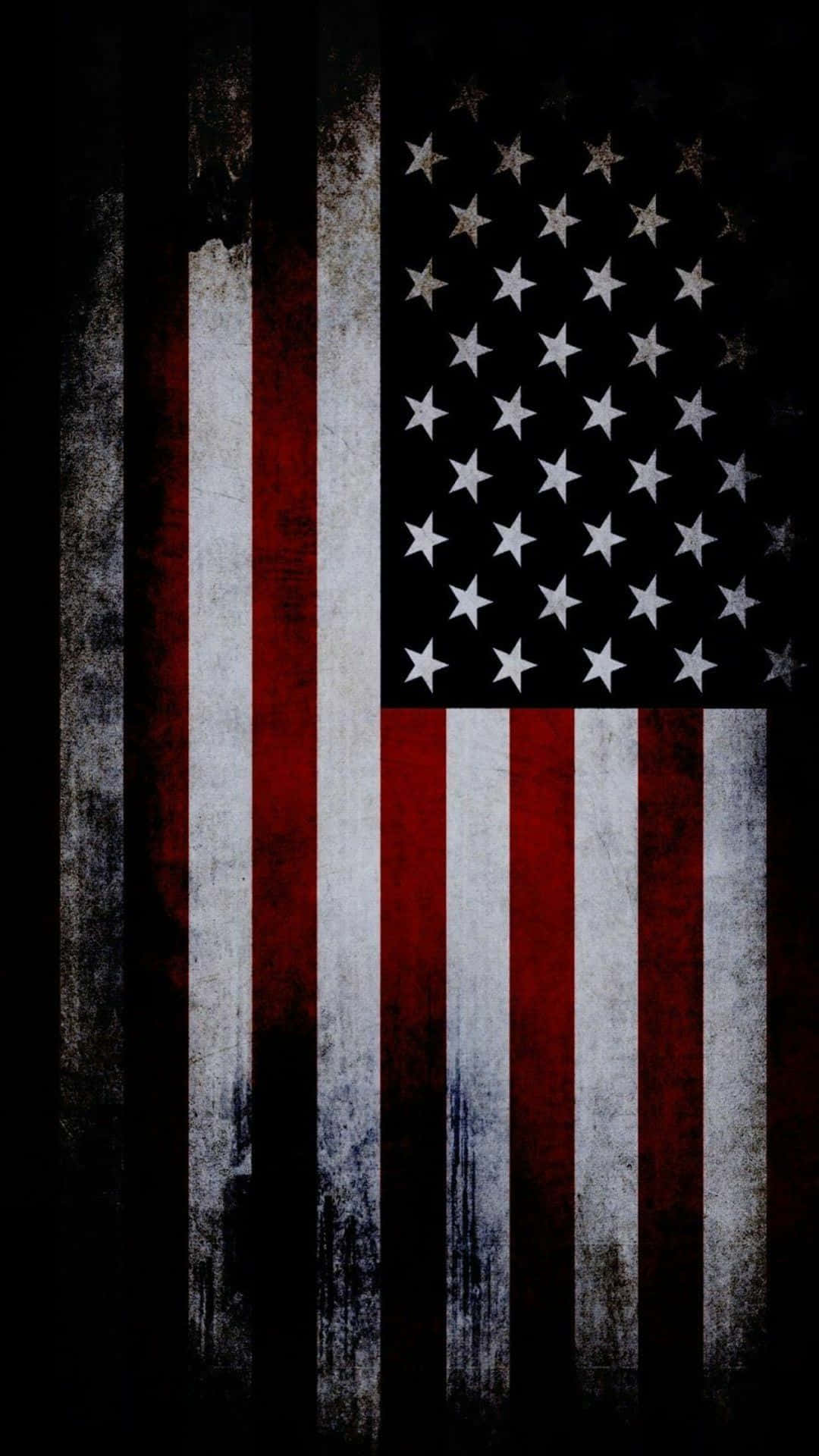 Patriotic_ U S_ Flag_ Grunge_ Background Wallpaper