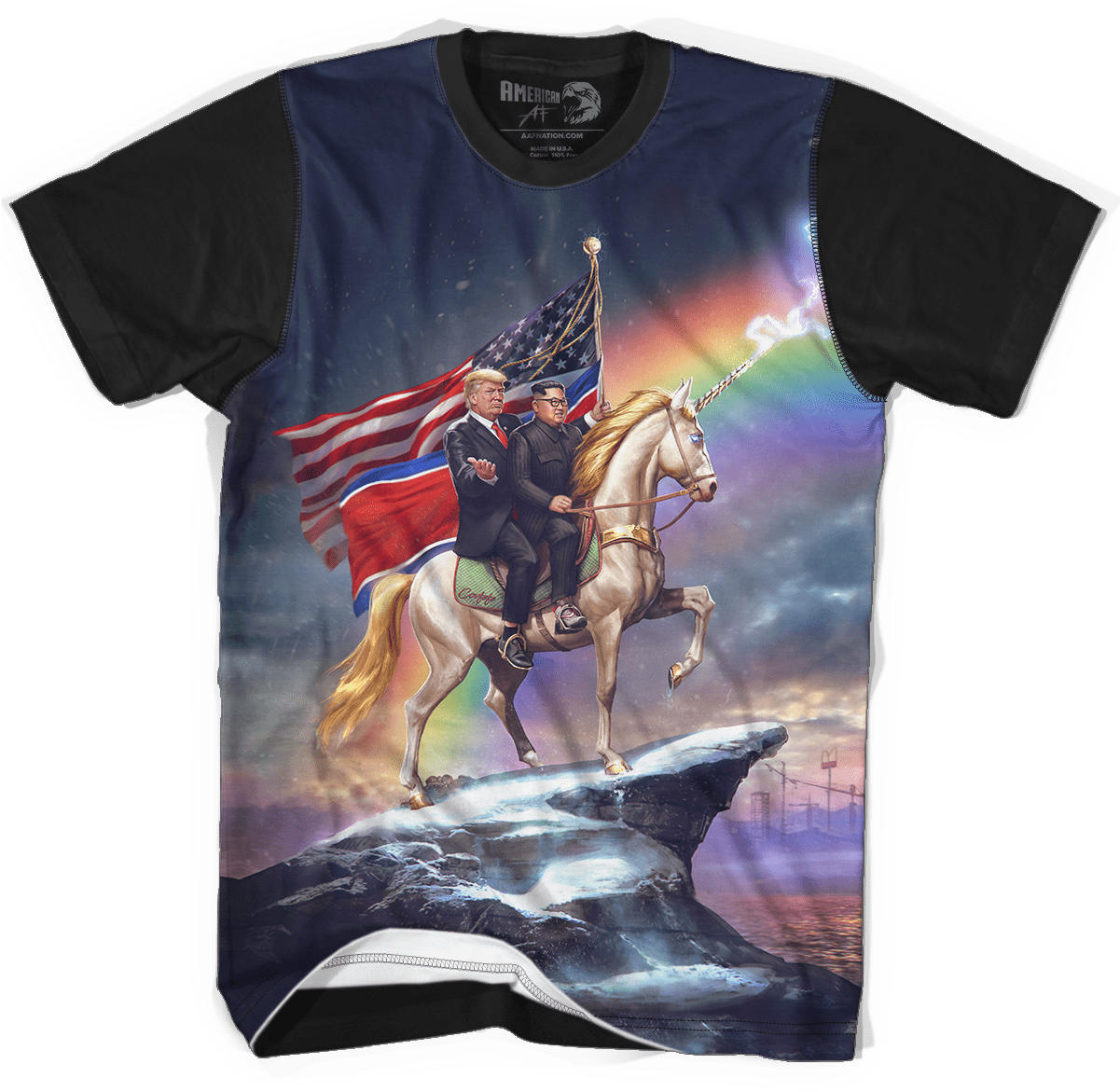 Patriotic Unicorn Tshirt Design PNG