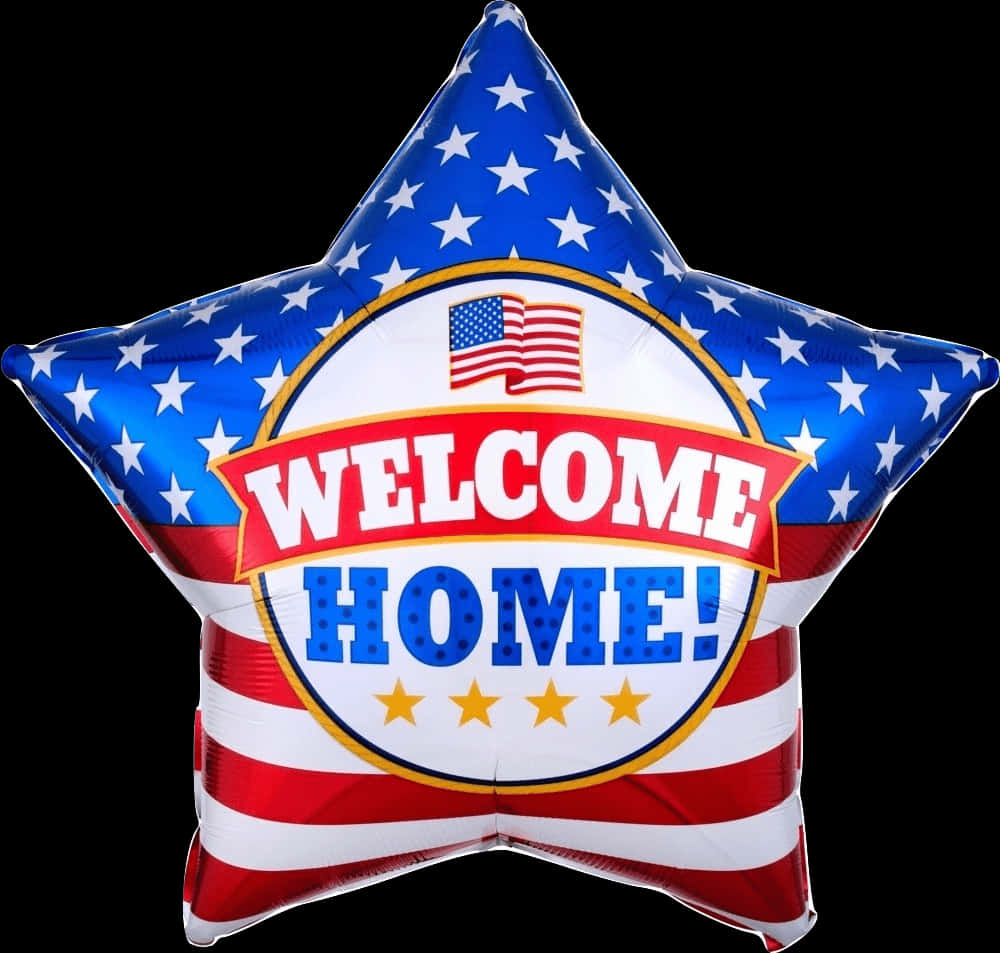 Patriotic Welcome Home Balloon PNG
