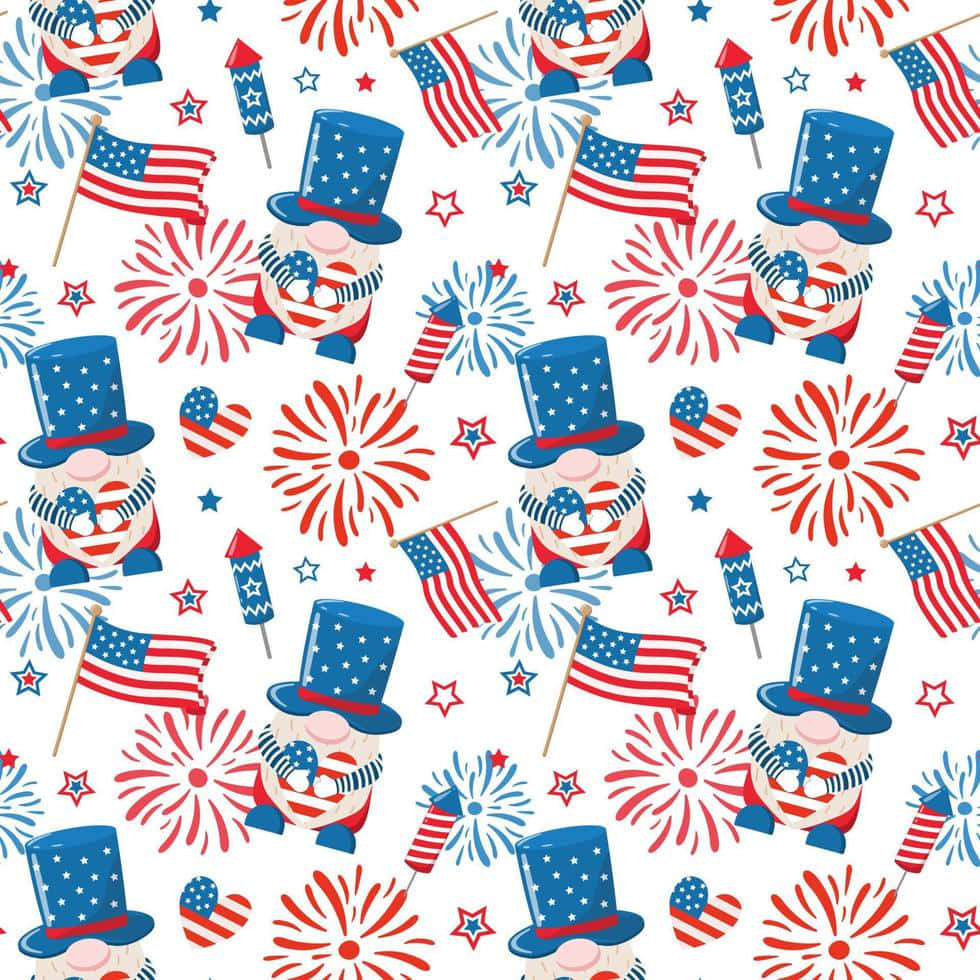 Patriotic4thof July Pattern Wallpaper