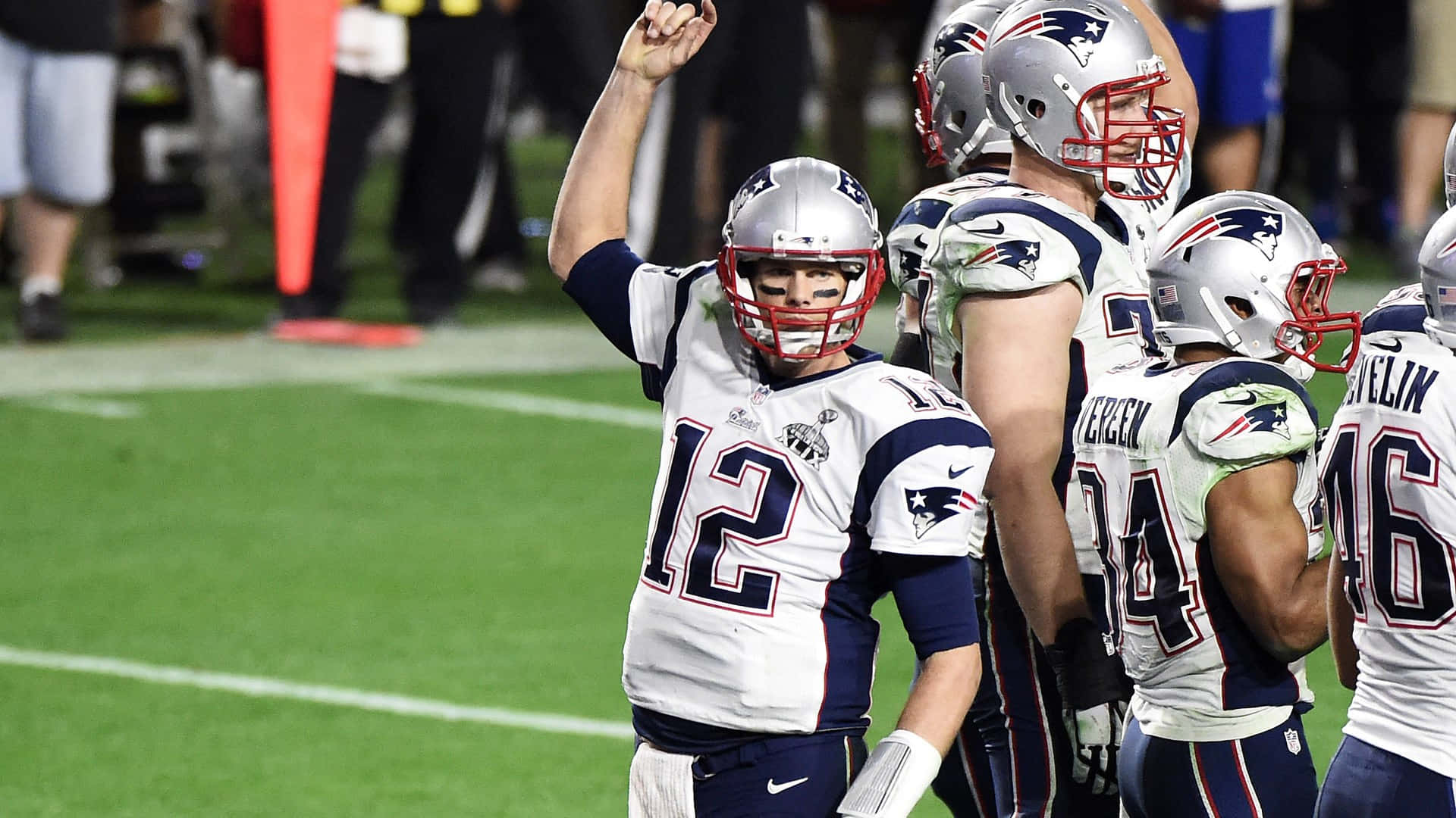 Feiernsie Den Super Bowl Mit Dem New England Patriots-desktop-hintergrund. Wallpaper