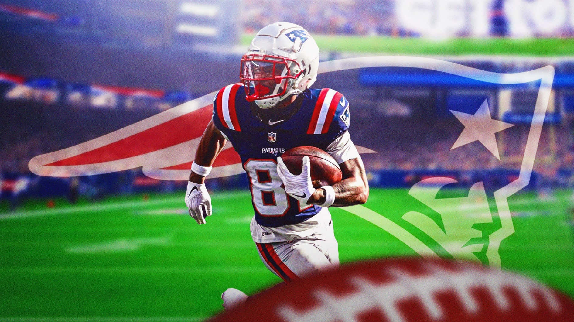 Patriots Football Player Action Shot Wallpaper