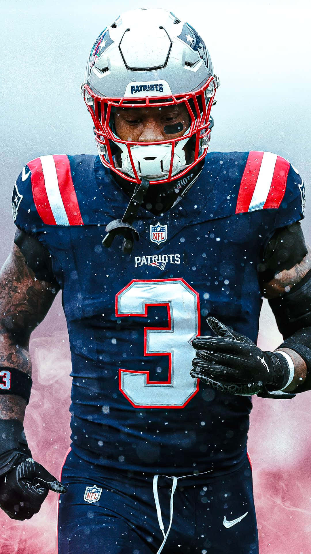 Patriots Player Number3in Snow Wallpaper