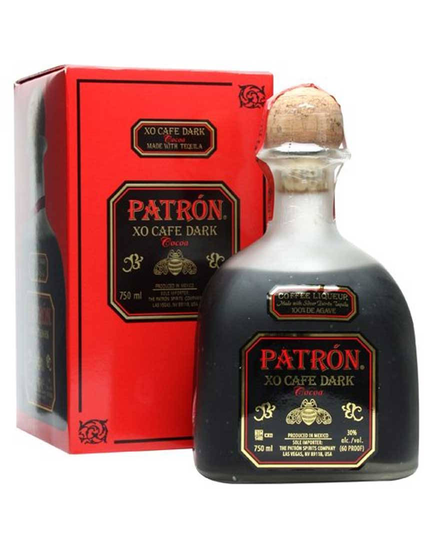 Caption: "Patron XO Cafe Dark in red box - Luxury Tequila" Wallpaper