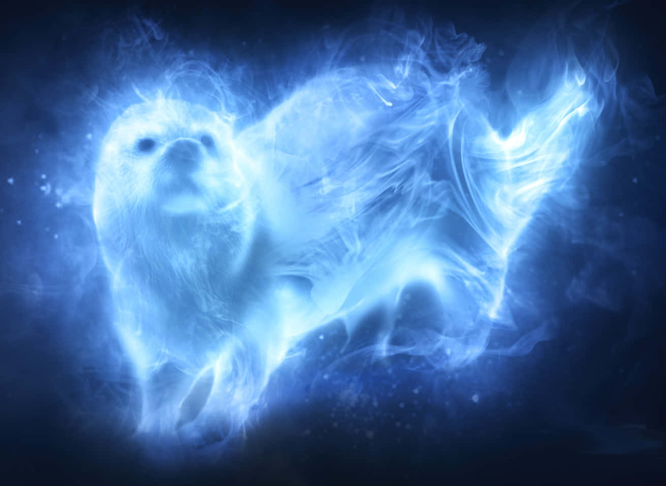 Patronusde Venado Místico En Un Bosque Encantador. Fondo de pantalla