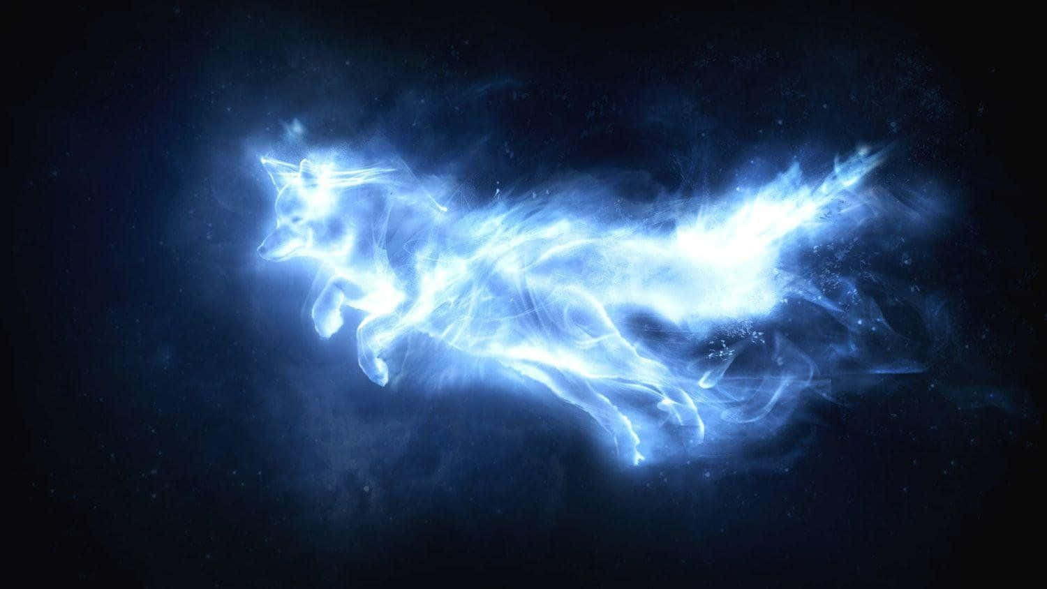 Enchanting Deer Patronus Glowing in the Forest Wallpaper