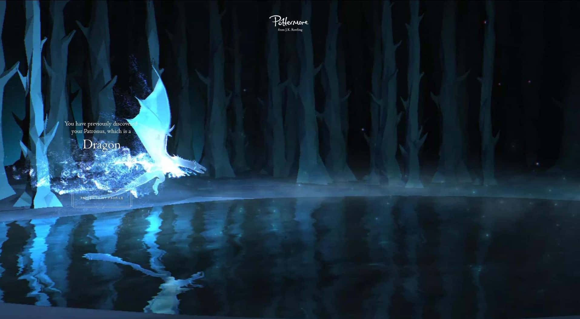 Majestic Stag Patronus in a Magical Forest Wallpaper