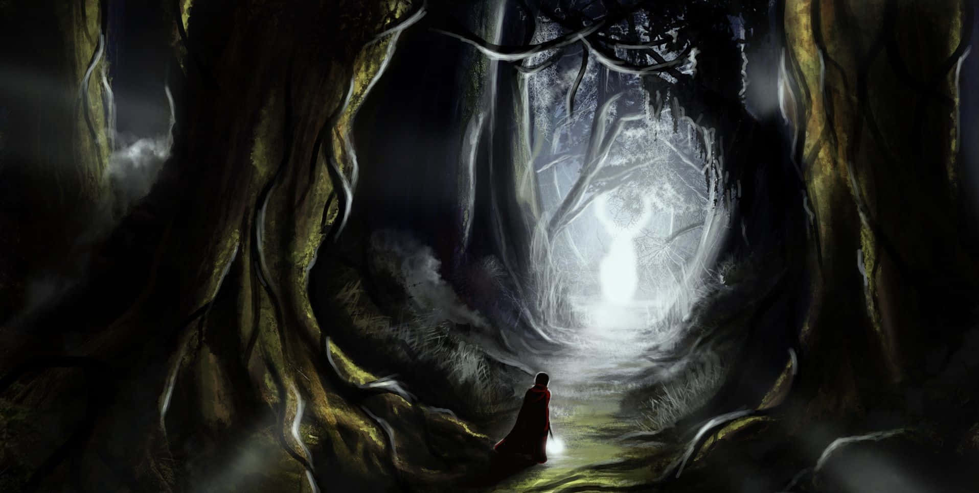 Enchanting Patronus in mystical forest Wallpaper