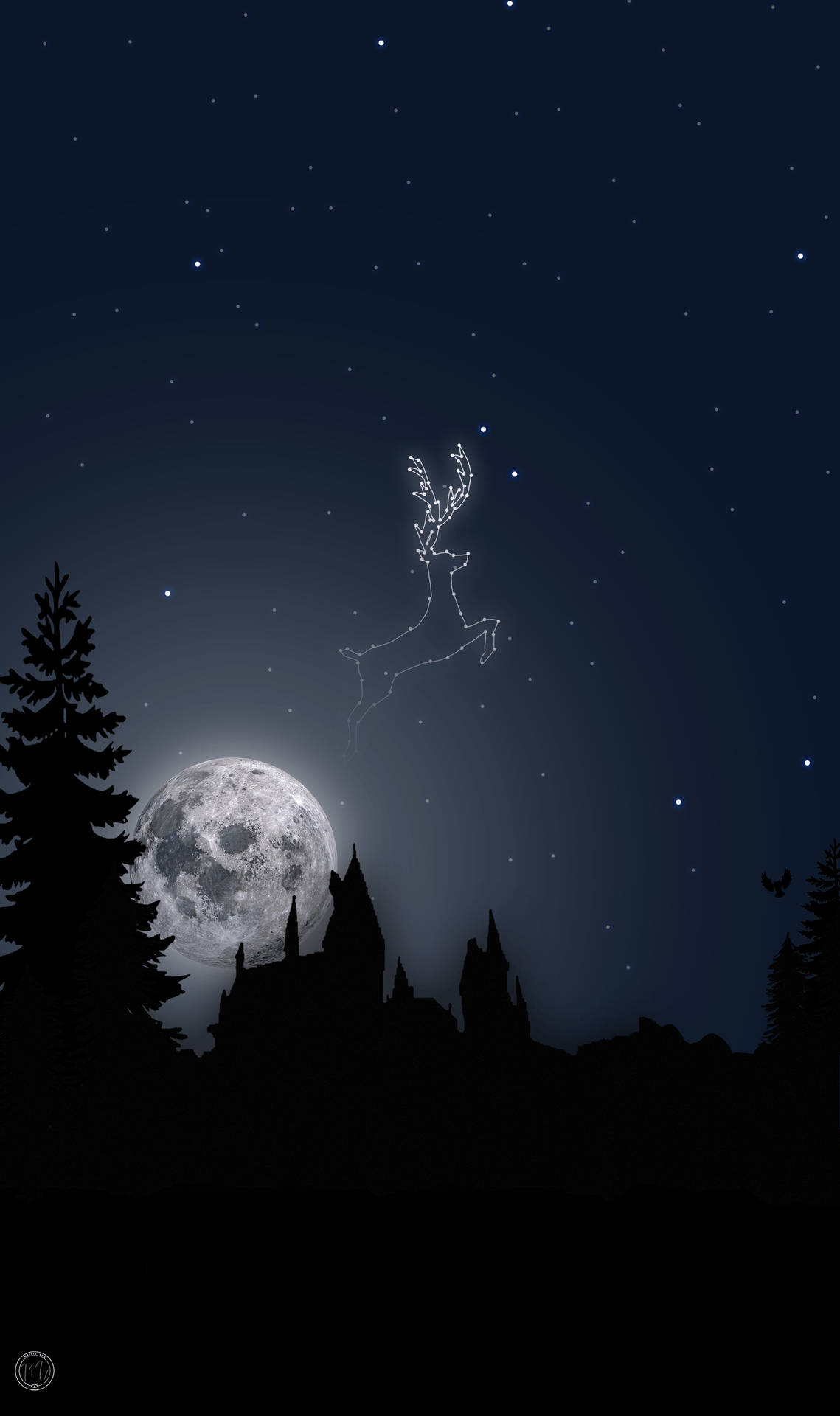 Holographic Winter Deer Live Wallpaper - free download