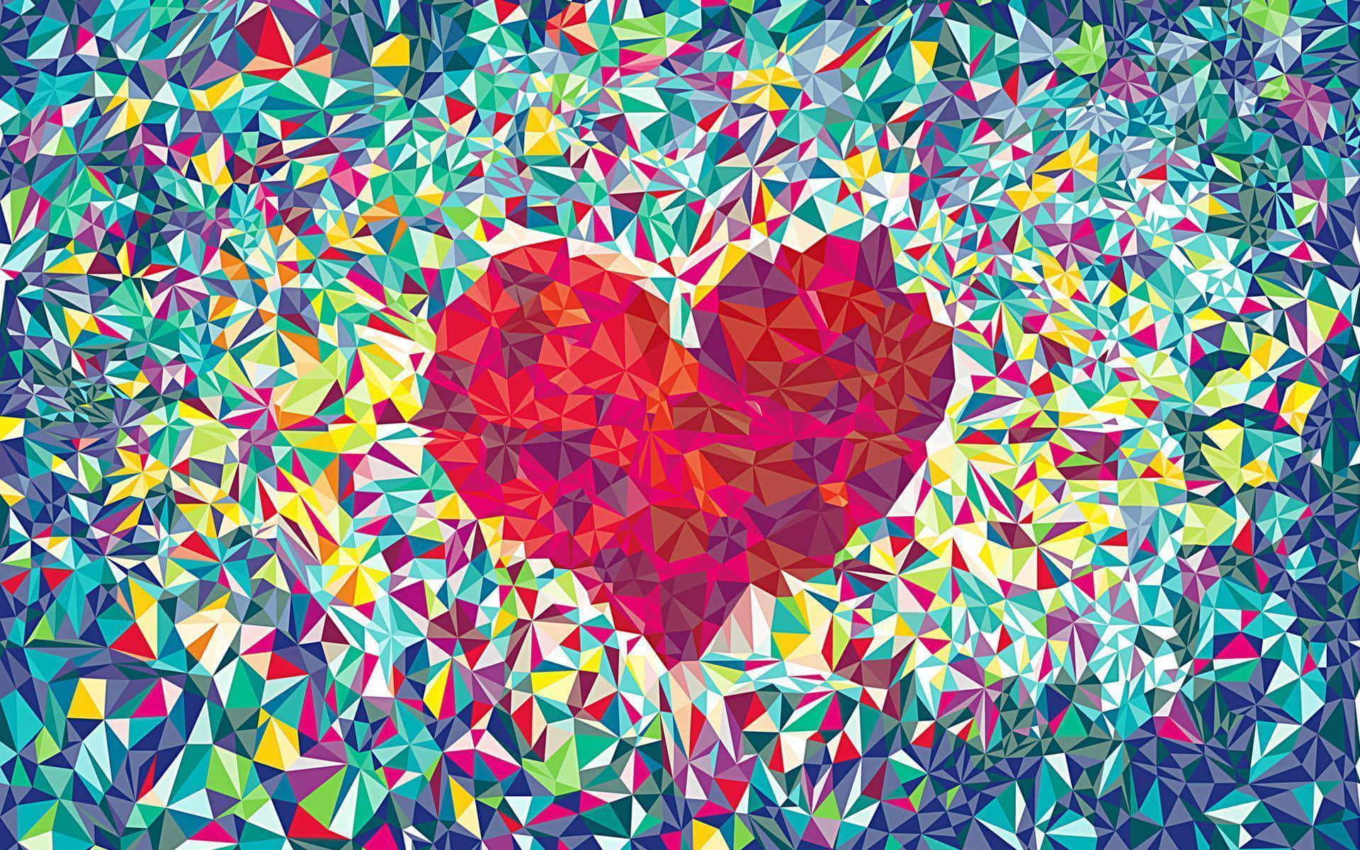 Pattern Desktop Mosaic Heart Wallpaper