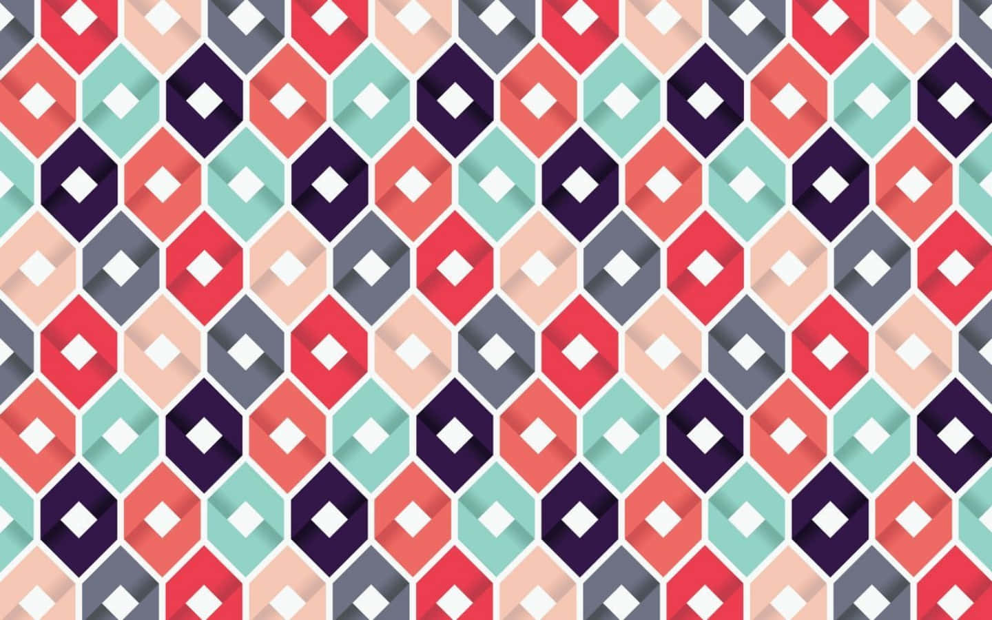 Pattern Desktop Colorful Honeycomb Wallpaper