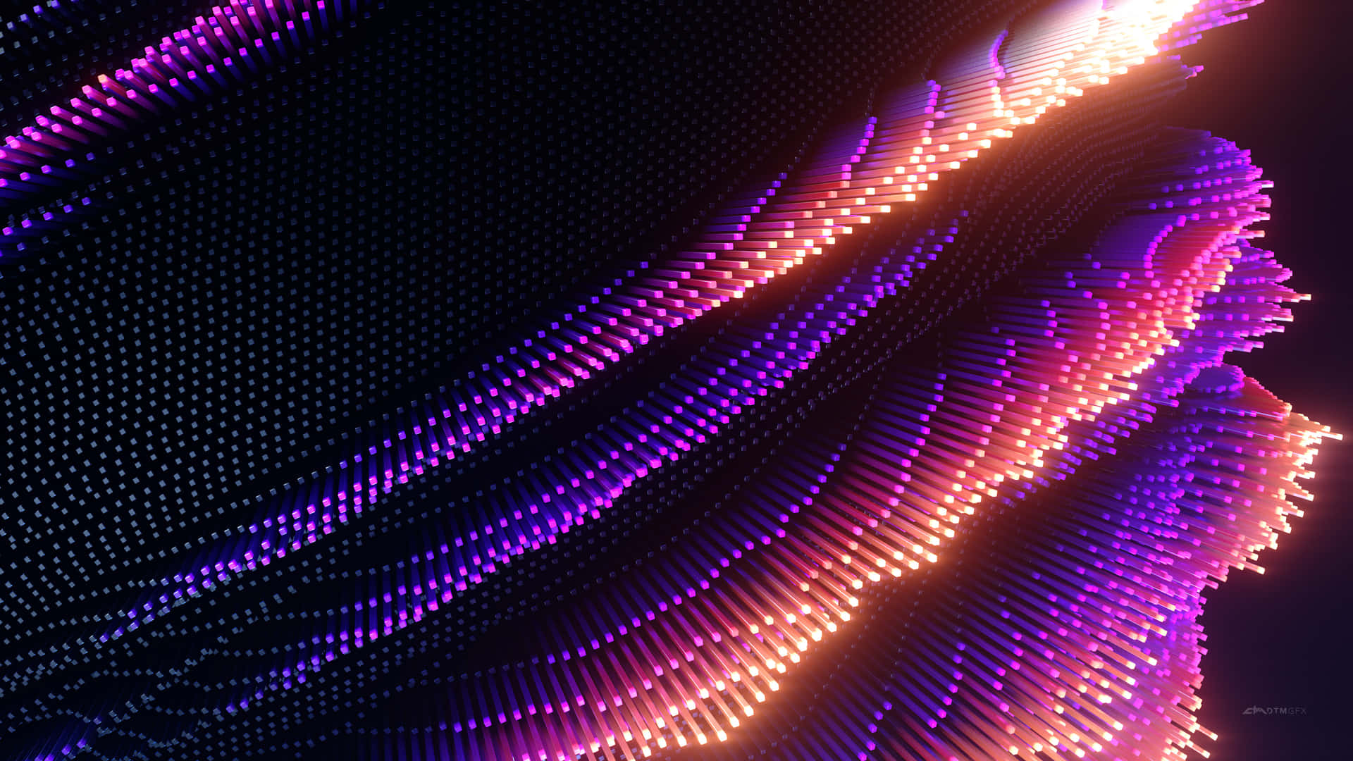 A Purple And Blue Abstract Pattern With Lights Wallpaper