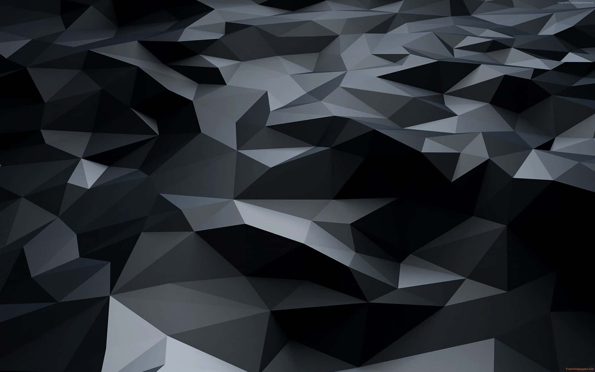 Sort og hvid abstrakt baggrund med trekanter Wallpaper