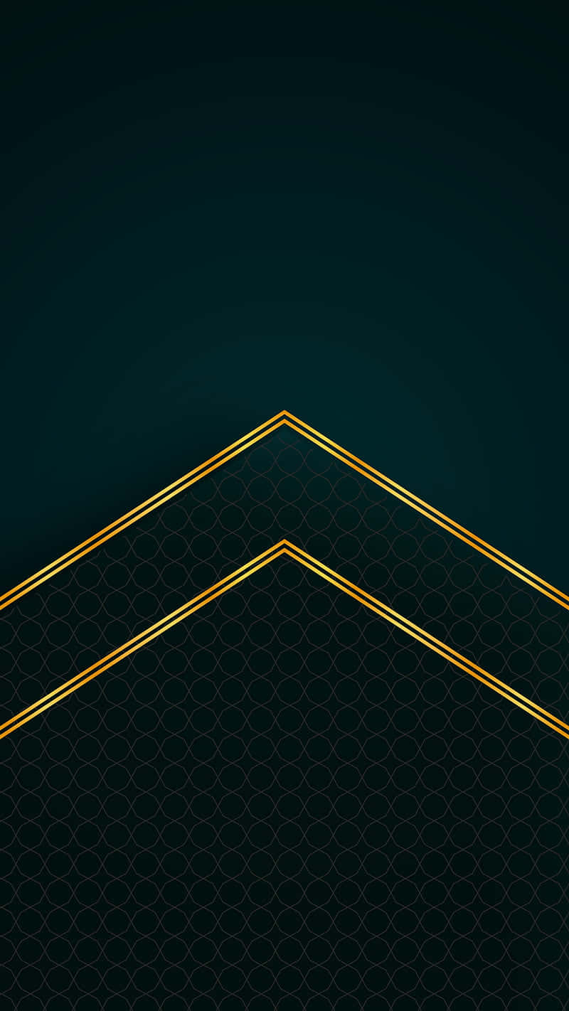 A Black And Gold Background With A Geometric Pattern Wallpaper