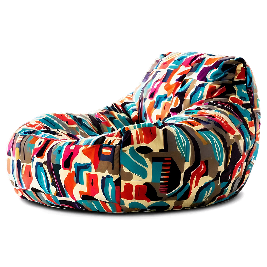 Patterned Bean Bag Chair Png Ffi PNG