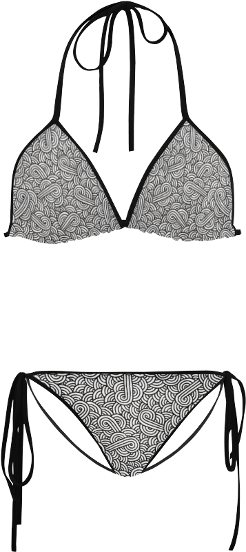 Patterned Bikini Set Graphic PNG