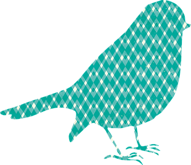Patterned Bird Silhouette PNG