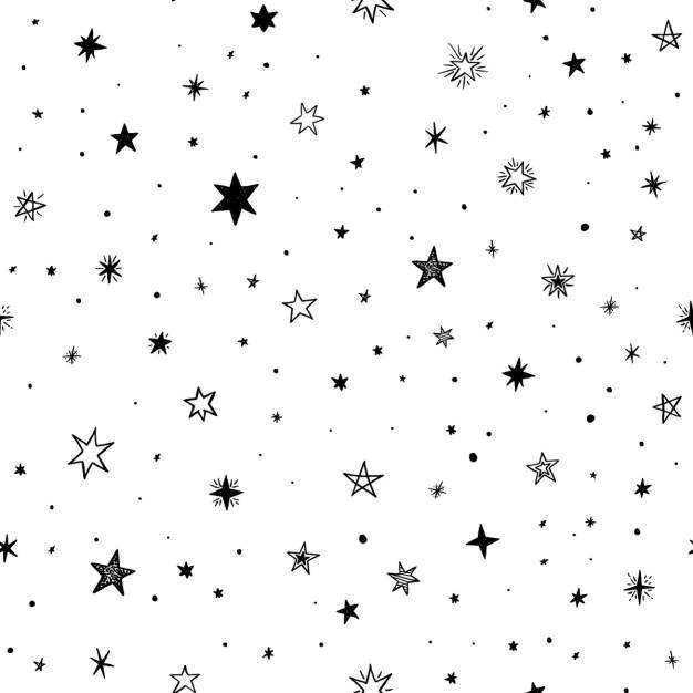 Patterned Black Star Wallpaper