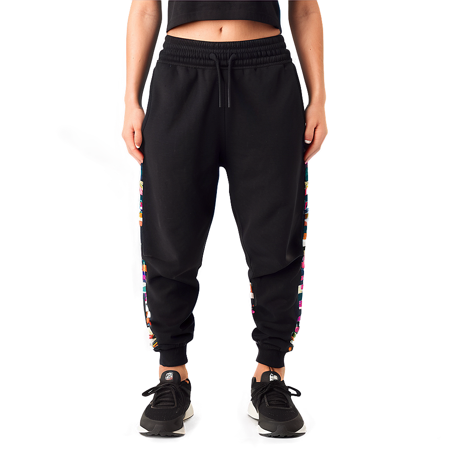 Patterned Black Sweatpants Png Pgd90 PNG