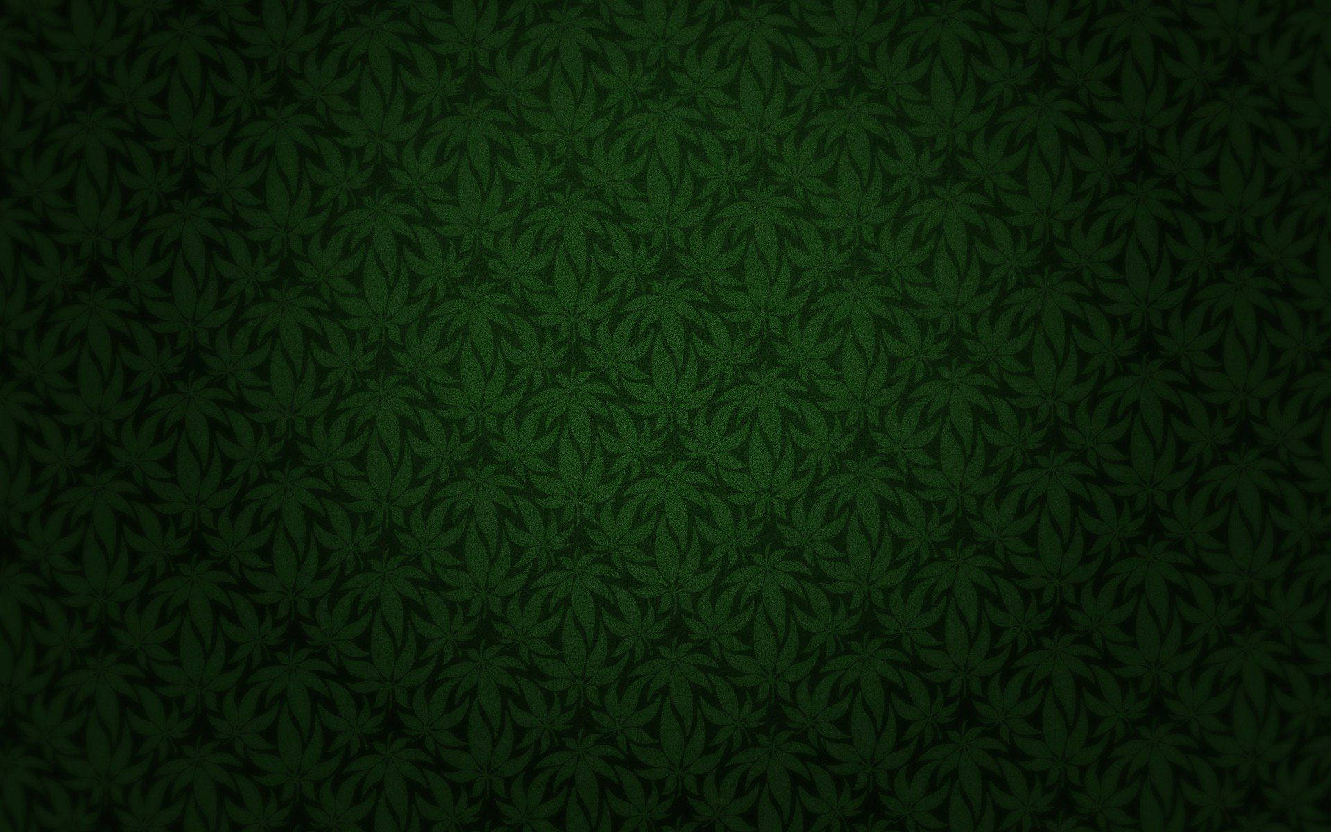 Patterned Dark Cannabis Wallpaper