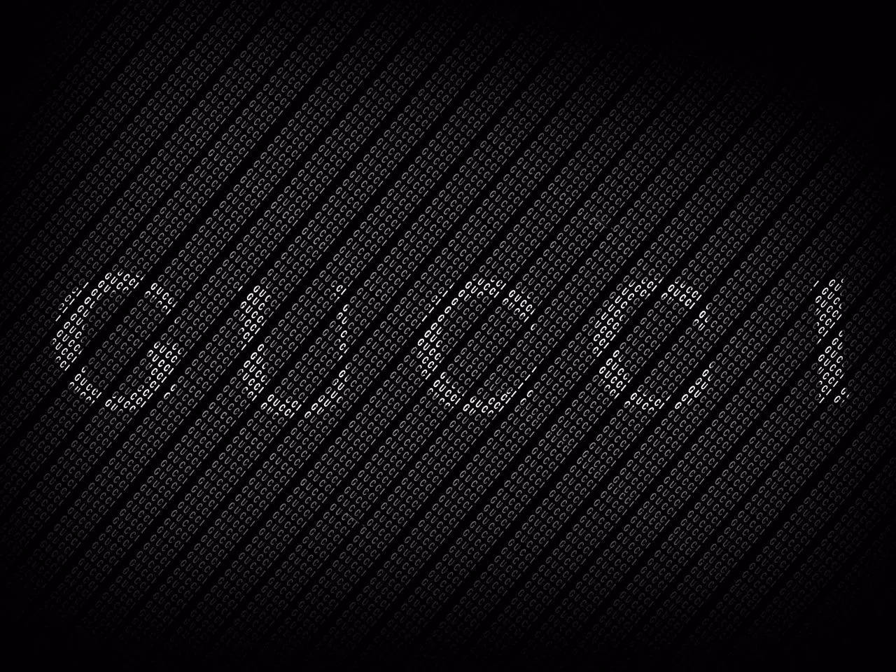 Patterned Dark Logo Gucci 4k Wallpaper