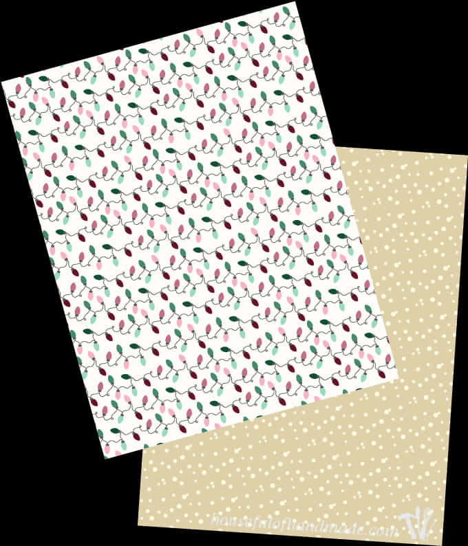 Patterned Paper Sheets Design PNG