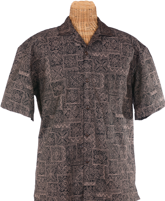 Patterned Polo Shirt Display PNG