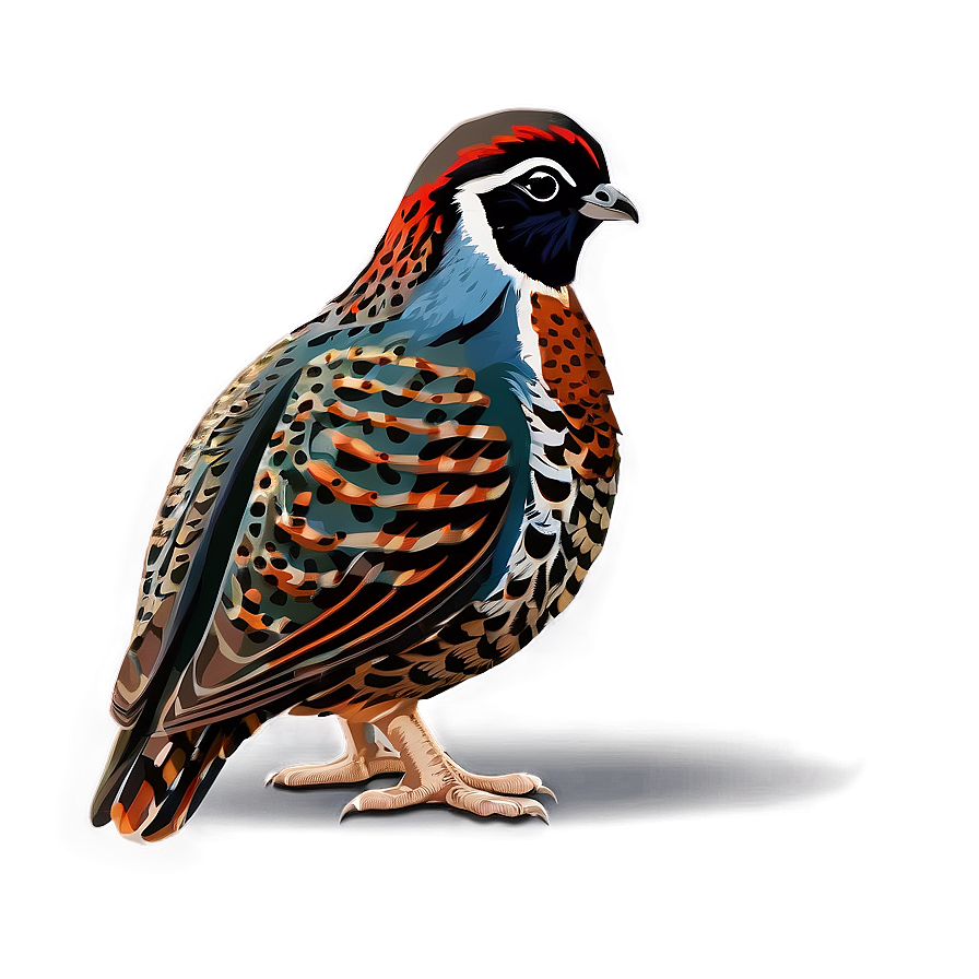 Patterned Quail Graphic Png 06252024 PNG