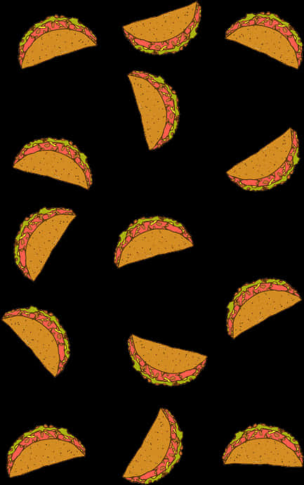 Patterned Taco Design PNG