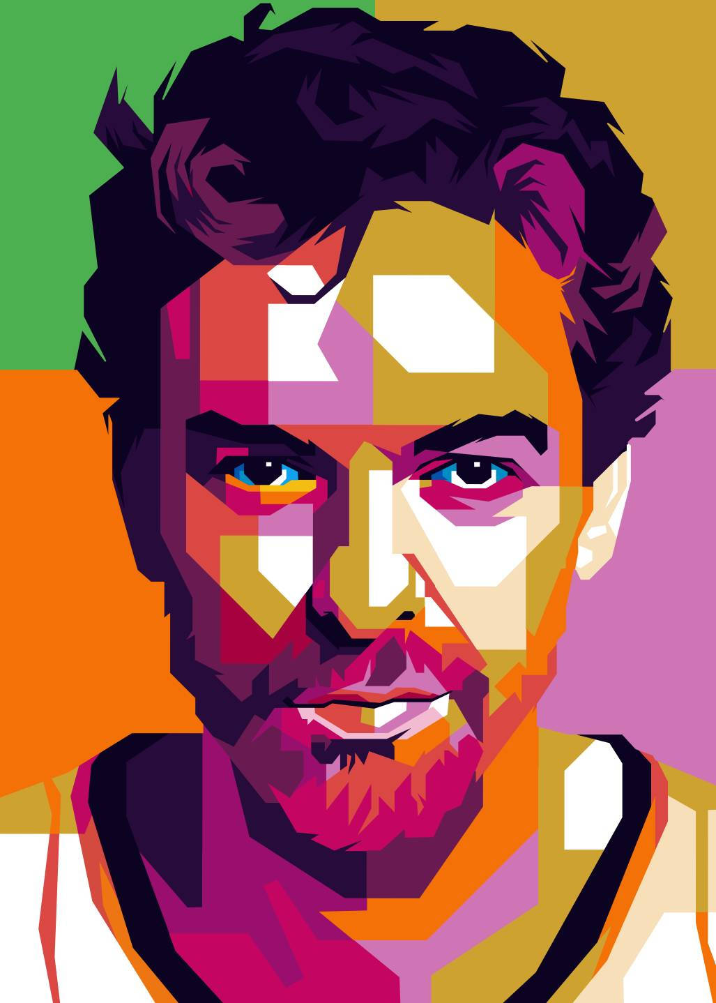 Pau Gasol Colorful Abstract