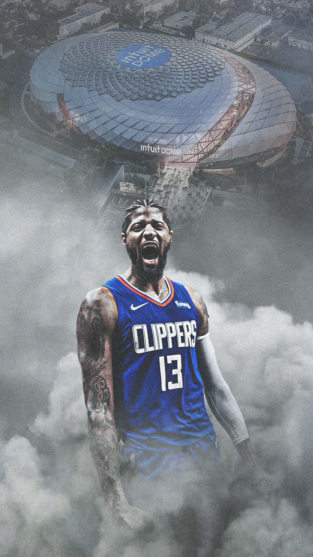 Download Paul George Clippers Dunking Wallpaper