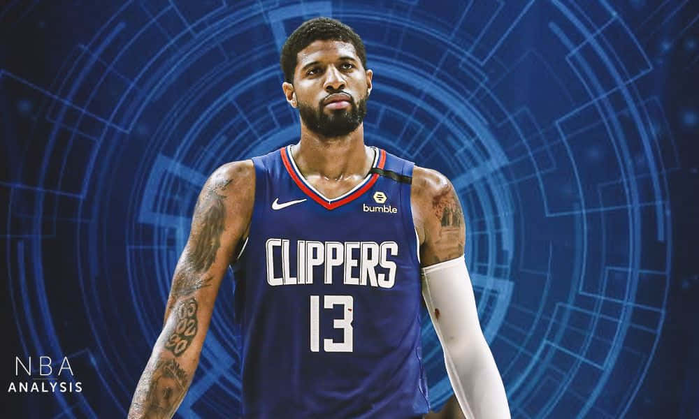 Paul George shows off the Los Angeles Clippers jersey Wallpaper