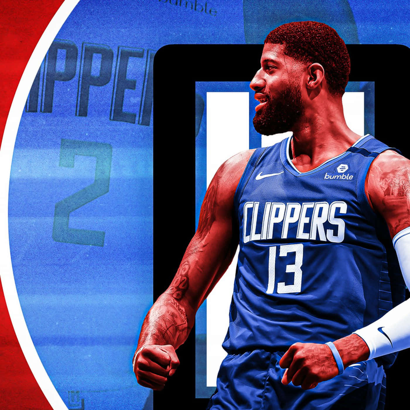Paulgeorge Von Den Los Angeles Clippers In Aktion Wallpaper