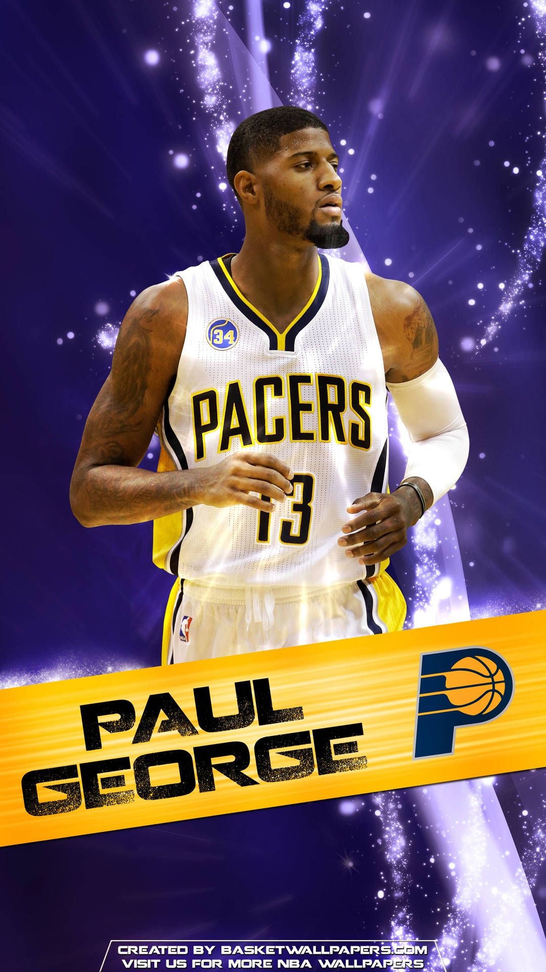 Paul George White Pacers Wallpaper