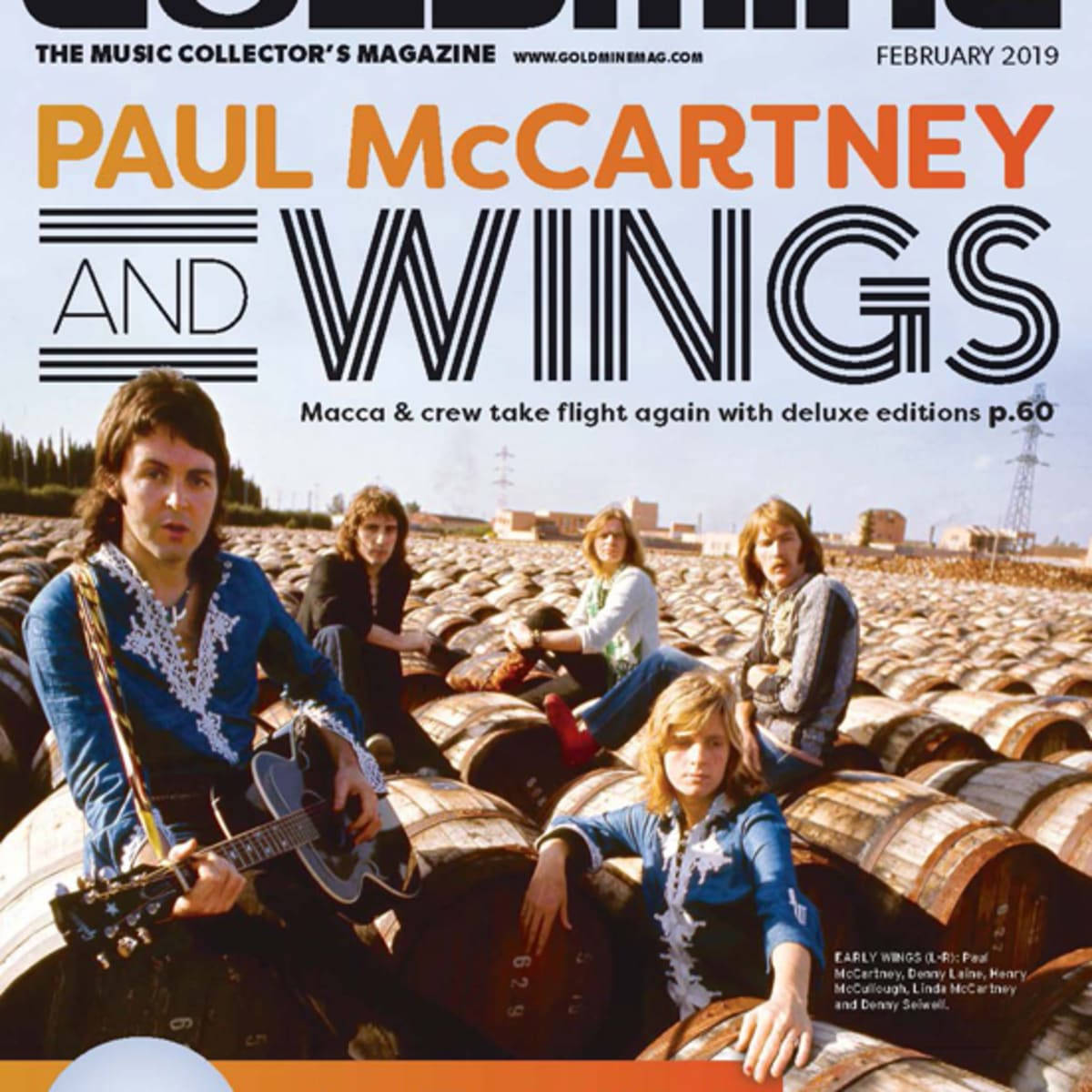 Paul Mccartney And Wings Goldmine Magazine Cover Wallpaper