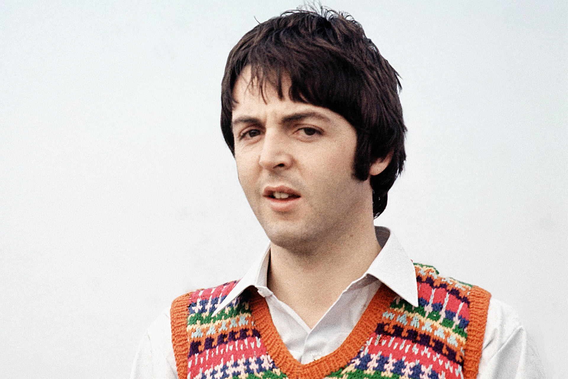 Paul McCartney Orange Vest Wallpaper