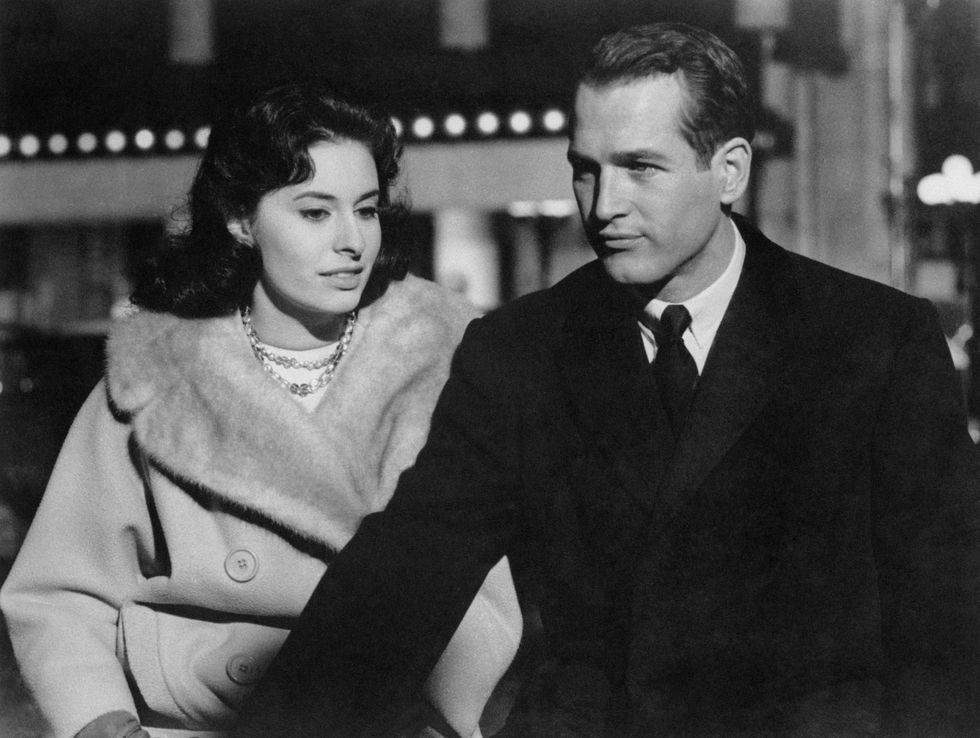 Legendary Actor Paul Newman with Ina Balin in a Classic Pose Wallpaper
