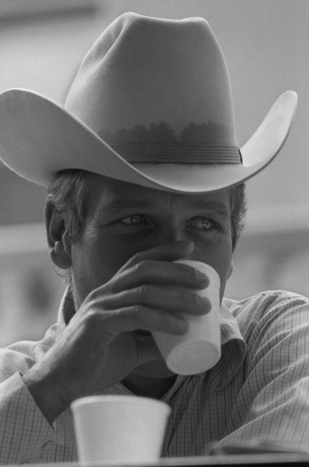 Paul Newman in Vintage Cowboy Attire Wallpaper