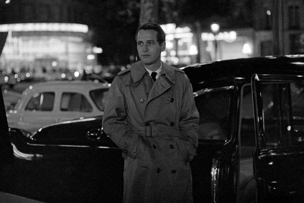 Paul Newman In A Trench Coat Wallpaper