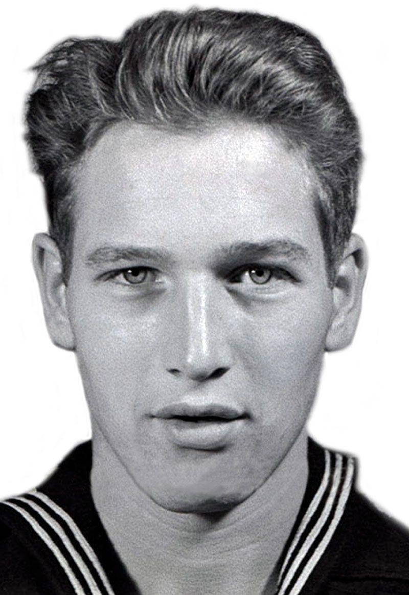 Retratode Paul Newman En Azul Marino Fondo de pantalla