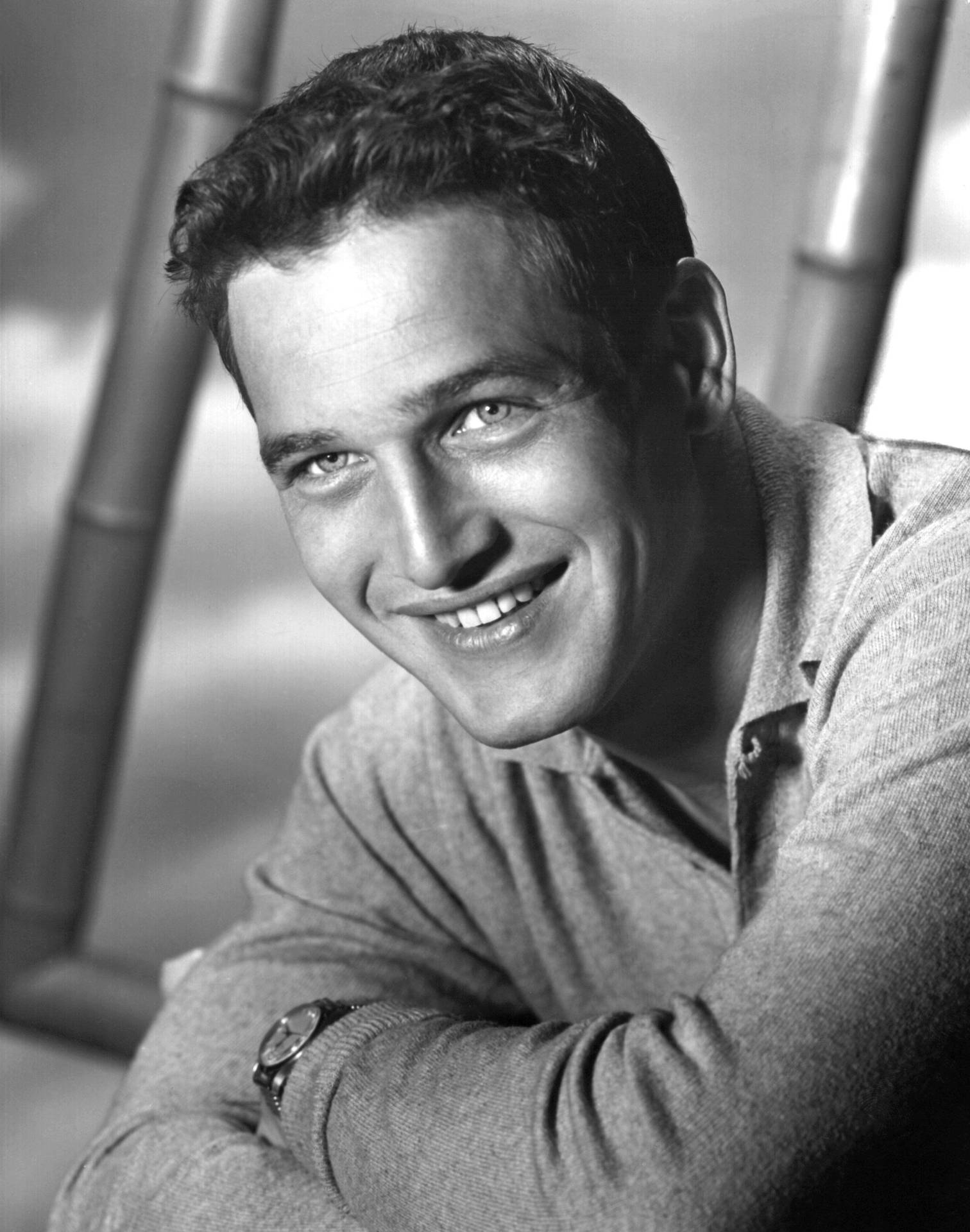 Paul Newman Smilende Wallpaper
