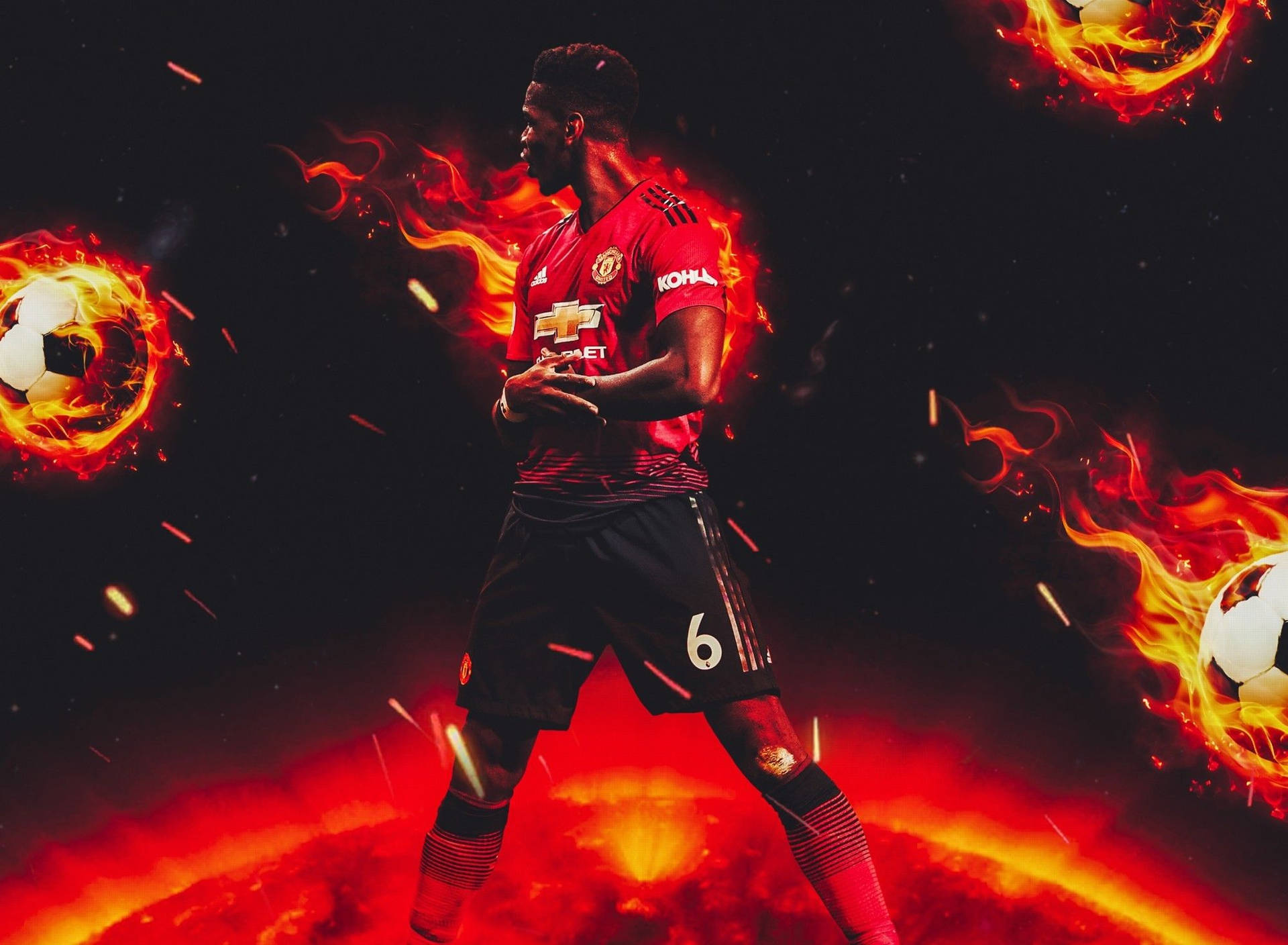 Paul Pogba Of Manchester United Wallpaper
