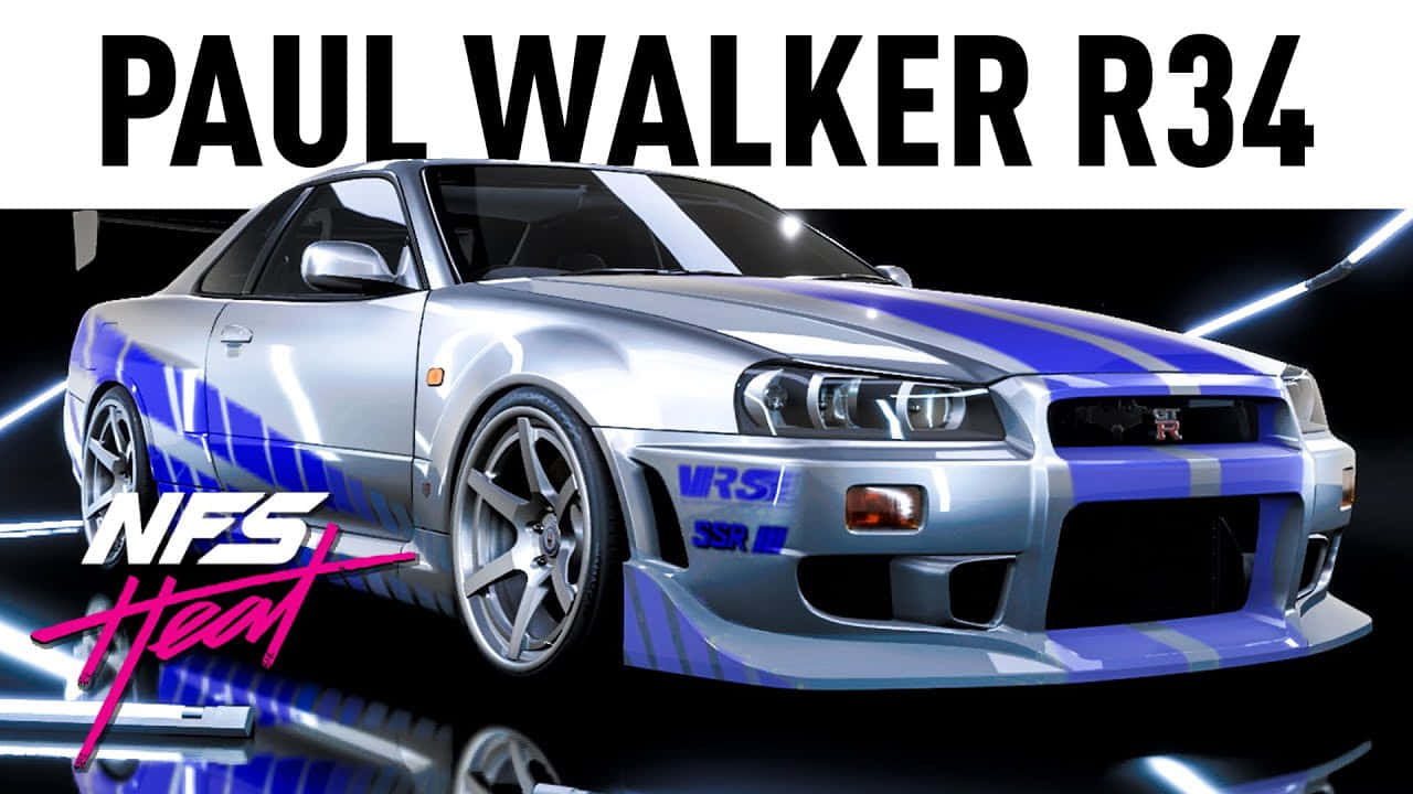 Paul Walker Races With Skyline Wallpaper