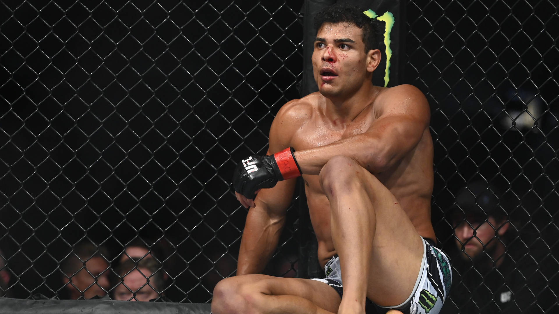 Caption: Intense Post Fight Moment with Paulo Costa Wallpaper