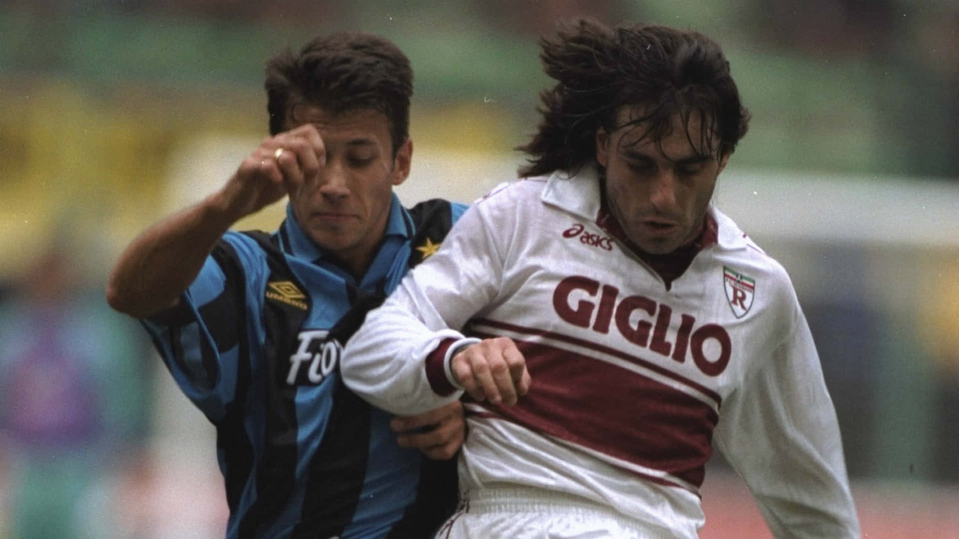 Paulo Futre And Antonio Paganin Serie A League Wallpaper